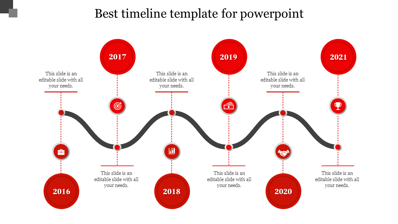 best timeline template for powerpoint-Red